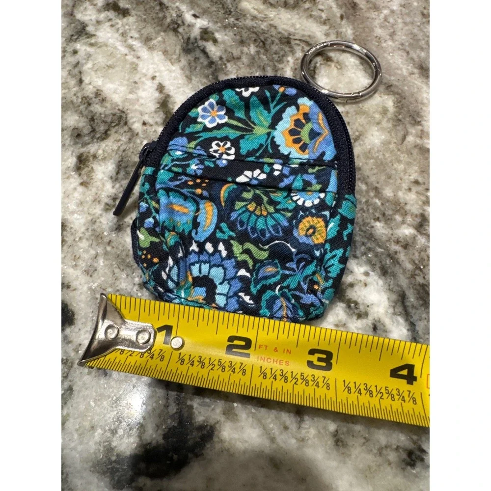 Vera Bradley Bitty‎ Backpack Keychain Bag Charm Jazzy Blooms pattern NWOT blue